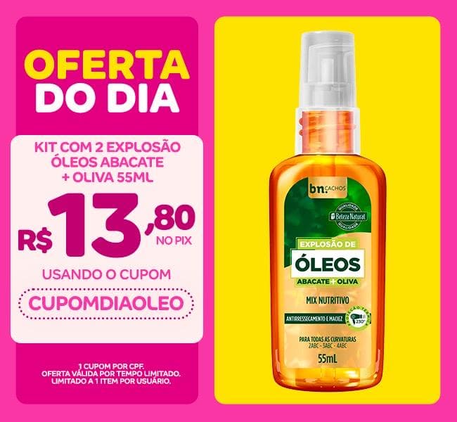 Explosão Óleos Linhaça e Algodão 55ml - Kit 2