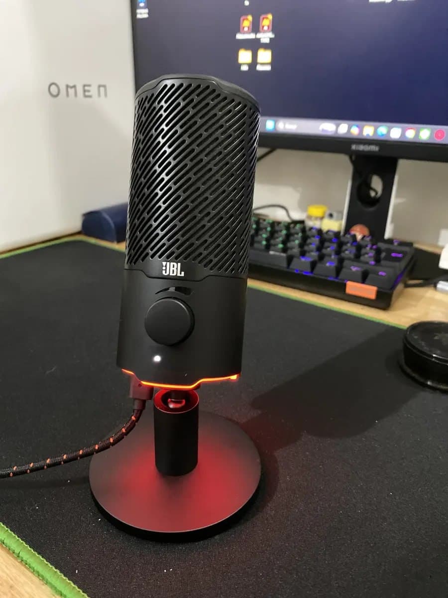 Microfone Jbl Quantum Stream Condensador Duplo Com Fio