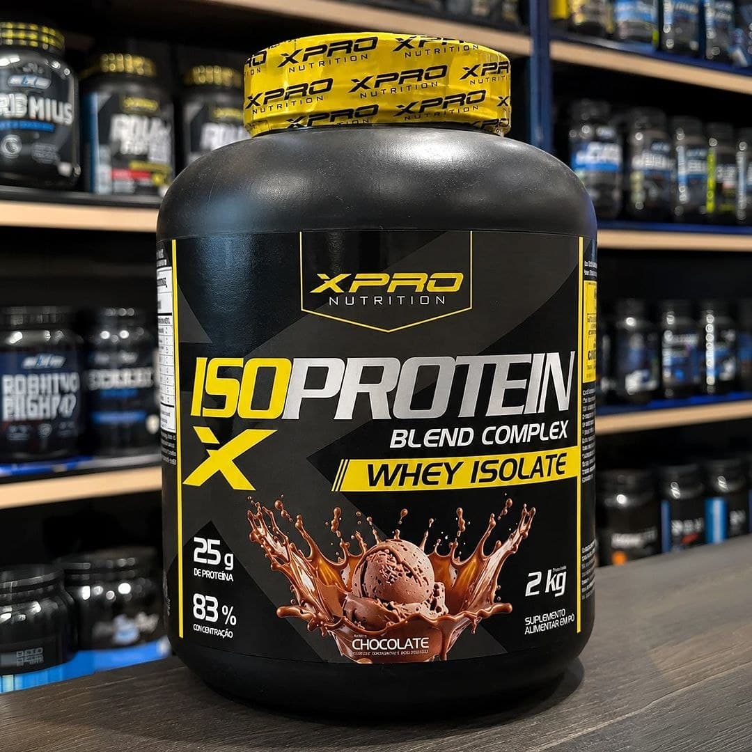 Whey Protein Isolado Iso Blend Complex Zero Açúcar Low Carb Chocolate 2kg - XPro Nutrition