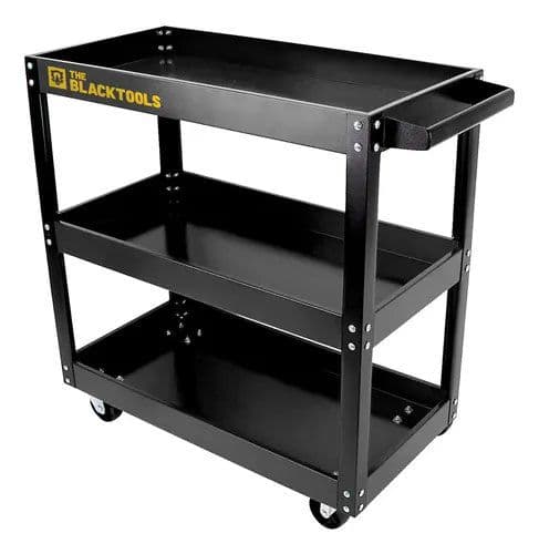 Carrinho De Ferramentas Aberto 3 Andares 120kg The Black Tools