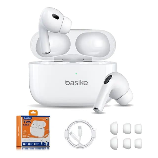 Basike Fone de Ouvido Sem Fio Bluetooth 5.3 Branco